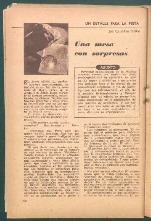 Una mesa con sorpresas : Un detalle para la pista