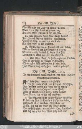 Der CIII. Psalm. 103.