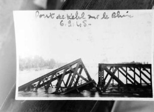 Kehl: Gesprengte Rheinbrücke