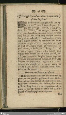 [II. Vom Englischen Gewicht und Maaß]