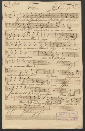 Tenor(e) (Hᴇ[rr]. Wreden/Hᴇ(rr). Michel)