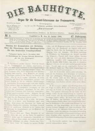 No. 3. Frankfurt a. M., den 16. Januar 1904. 47. Jahrgang.