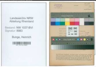 Entnazifizierung Heinrich Bunge , geb. 04.02.1914 (Malergehilfe)