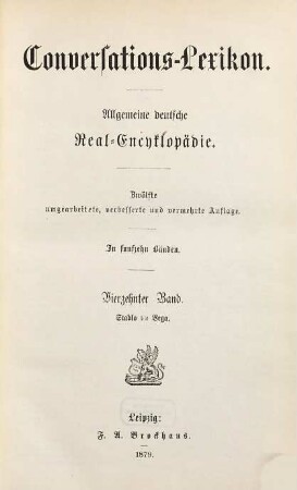 Brockhaus' Conversations-Lexicon : Vollständig in 15 Bänden, 14