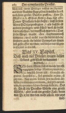 Das XV. Capitel. Daß auch viel Priester wegen bösen Lebens gewißlich verdammet werden.