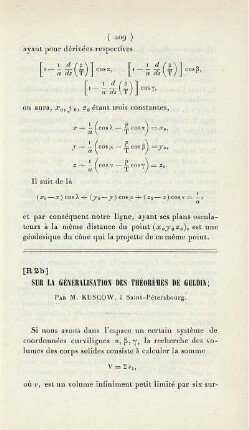 Sur la Généralisation des Théorèmes de Guldin.
