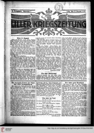 Hefte 1-10, August 1915