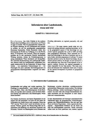 Informieren über Landeskunde wozu und wie