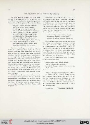 10.1907: Das Epigramm auf Andronikos Kyrrhestes