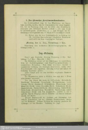 Zug-Ordnung