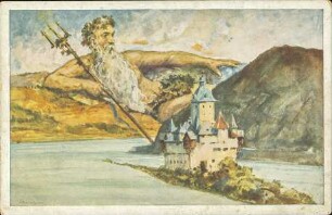 Der Rhein - Die Pfalz bei Caub [R]