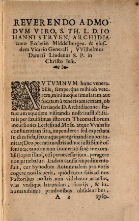 Stromatvm Libri Tres : Pro Variis Sacrosancti Concilij Tridentini Decretis, ac potissimum de suscipiendis vna cum diuina scriptura etiam Apostolicis Traditionibus, & pro Panopliae suae Euangelicae atque Apologetici defensione, contra Martinum Chemnitium, & alios Momos.