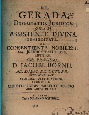 De gerada disputatio iuridica