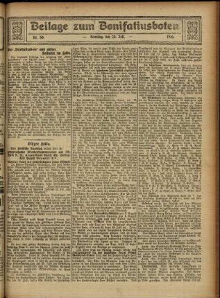 Zweite Ausgabe vom Sonntag, den 23. Juli 1916.