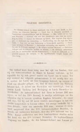 Negende hoofdstuk. De luitenant-kolonel de Stuers marchert van Loemar naar Larah. - ...