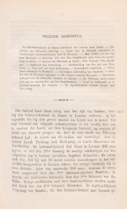 Negende hoofdstuk. De luitenant-kolonel de Stuers marchert van Loemar naar Larah. - ...