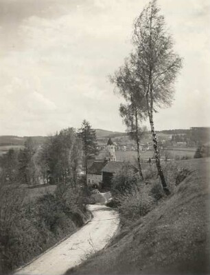 Radiumbad Brambach. Blick zur Kirche