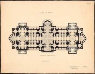 Berliner Dom Schinkelwettbewerb 1884: Kryptagrundriss