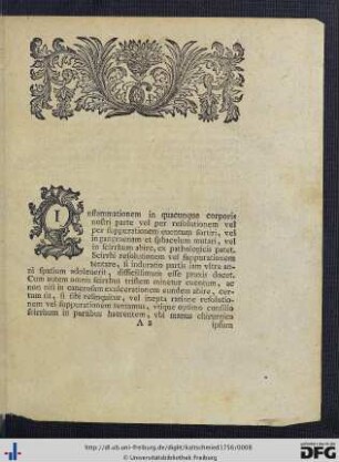 Inflammationem in quacunque corporis nostri ...