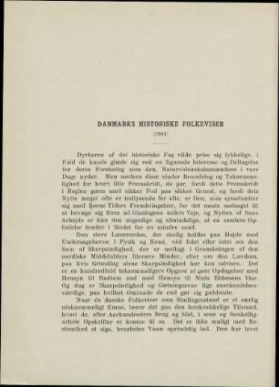Danmarks Historiske Folkeviser