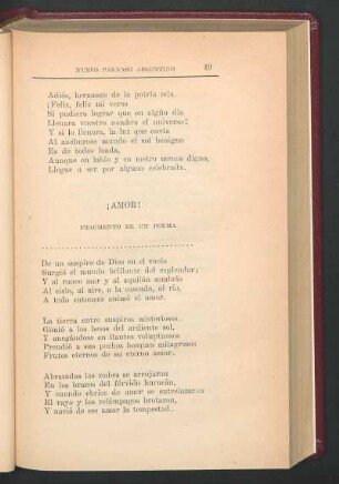 ¡Amor! : Fragmento de un poema