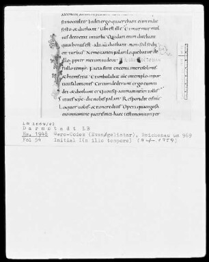 Evangelistar (Gero-Kodex) — Initiale I(n illo tempore), Folio 54recto