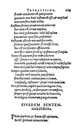 Eivsdem Sententiosa Disticha.
