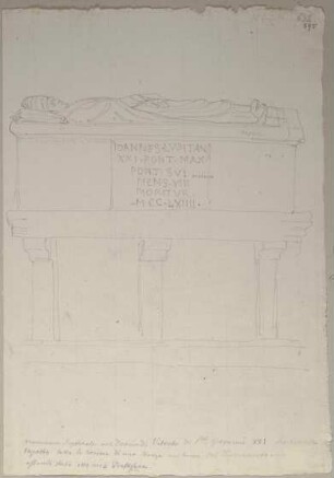Grabmonument von Papst Johannes XXI. in San Lorenzo in Viterbo