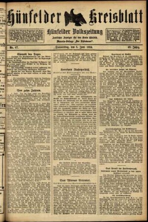 Ausgabe vom Donnerstag, den 05. Juni 1924.