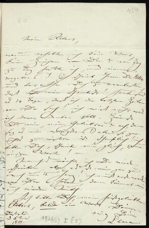 Brief von Clara Schumann an Robert Schumann
