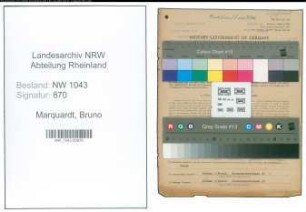 Entnazifizierung Bruno Marquardt , geb. 02.07.1887 (Elektriker)