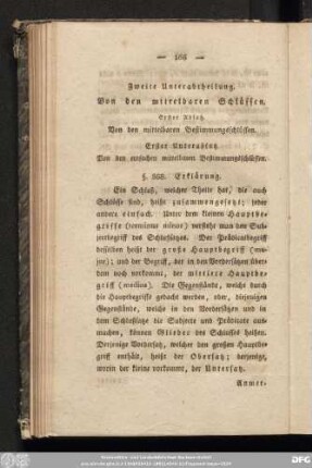 Zweite Unterabtheilung. Von den mittelbaren Schlüssen.