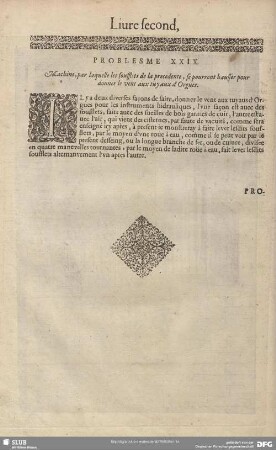 PROBLESME XXIX. Machine, par laquelle les soufflets de la precedente, se pourront hausser pour donner le vent aux tuyaux d'Orgues.