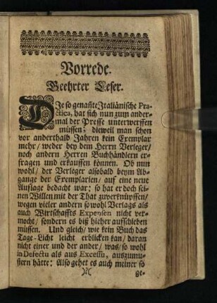 Vorrede: Geehrter Leser