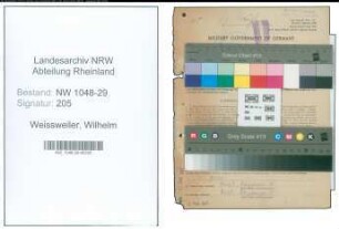 Entnazifizierung Wilhelm Weissweiler , geb. 09.05.1910 (Beamter)