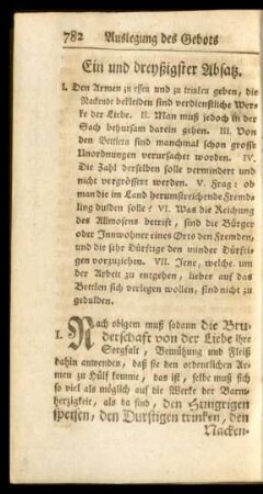 Ein und dreyßigster Absatz
