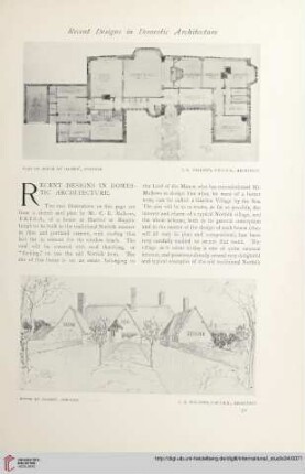 Recent designs in domestic architecture