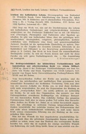 362 [Rezension] Lexikon des katholischen Lebens