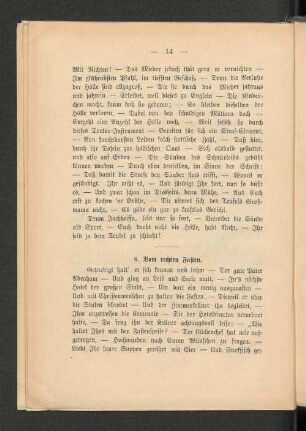 8. Vom rechten Fasten.
