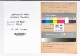 Entnazifizierung Hermann Schnell, geb. 15.08.1896 (Polizeibeamter)