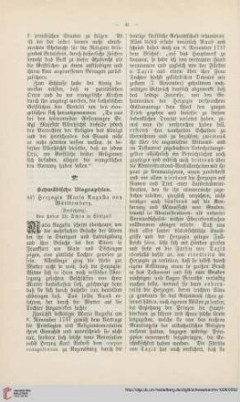 26: Schwäbische Biographien : Herzogin Maria Augusta von Württemberg, [8]