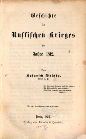 Geschichte des Russischen Krieges im Jahre 1812