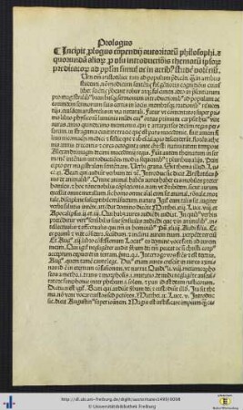Prologus compendii autoritatum philosophi et quorundam aliorum.