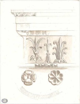 Lange, Ludwig; Lange - Archiv: I.2 Griechisch-römischer Stil - Gesimsornament (Teilansicht, Detail)