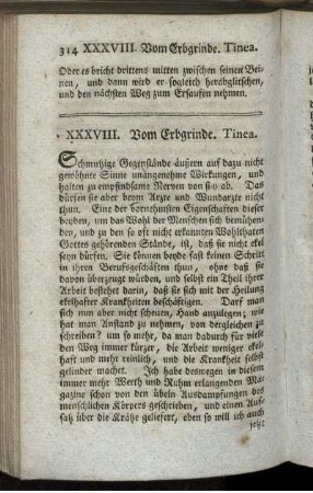 XXXVIII. Vom Erbgrinde. Tinea.