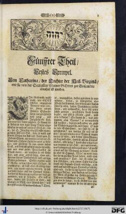 Fünffter Theil.