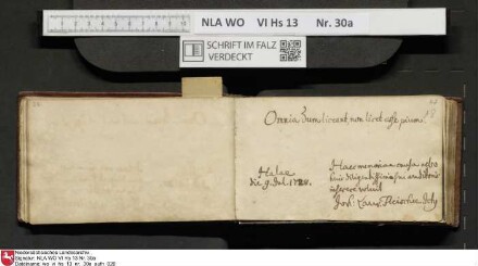 Stammbuch des U. J. Schrader aus Hannover