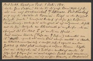 Brief an Ludwig Strecker und Ludwig Strecker (senior) und B. Schott's Söhne : 01.07.1910