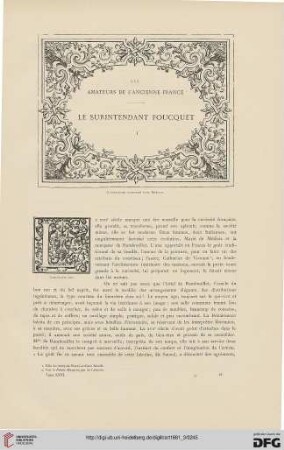 7: Les amateurs de l'ancienne France : le surintendant Foucquet