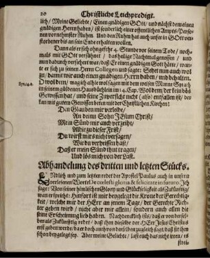 Abhandlung des Dritten und letzten Stücks